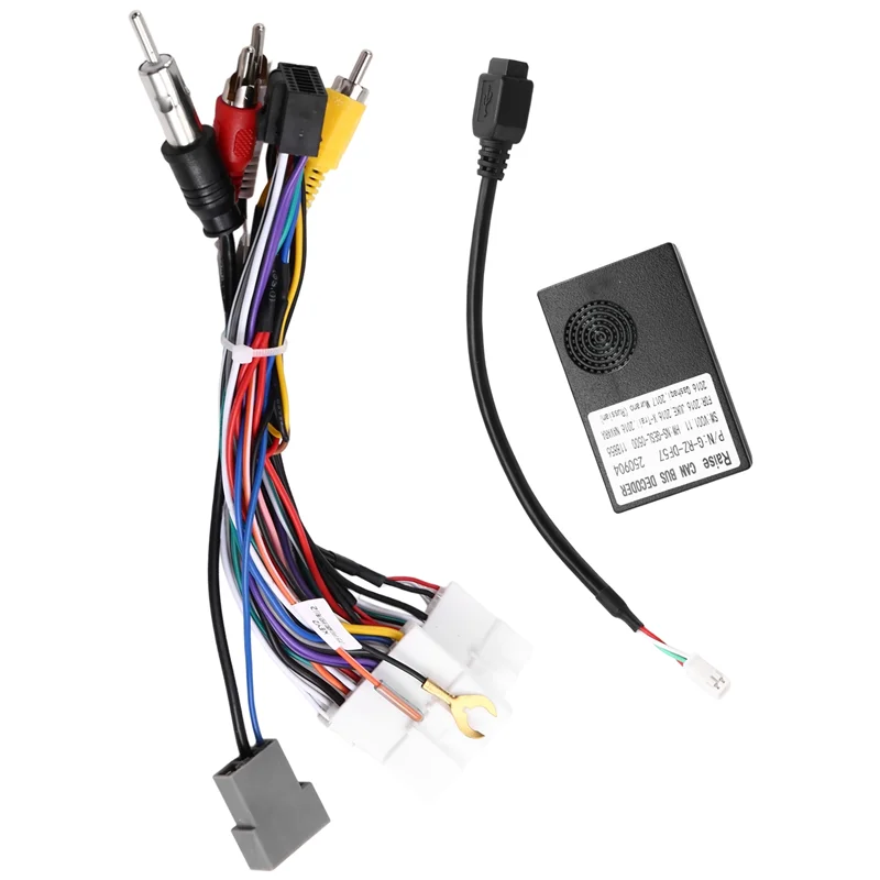 

For Nissan X-Trail/Qashqai J10/J11 Juke/NP300 Compatible Raise Canbus Box Decoder Android 16-PIN Wiring Harness Plug Power Cable