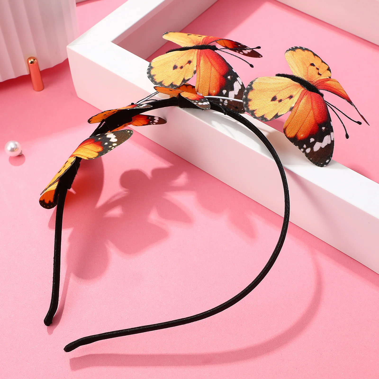 

3D Butterfly Headband Elegant Butterfly Fascinator Hair Band Lightweight Women Headdress for Party Festival Cosplay Christmas