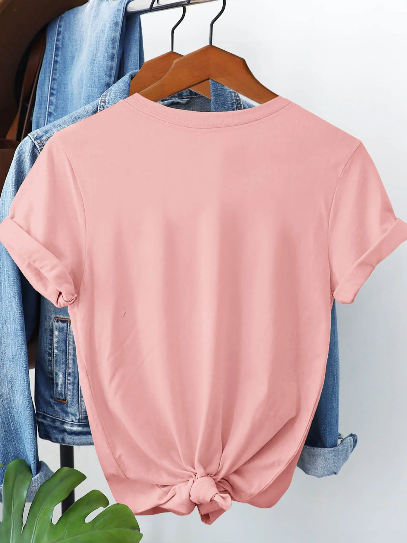 Plus Size Women's Cat Graphic Print T-Shirt Short Sleeve Crew Neck Casual Top for Summer & Spring Women'S Clothing