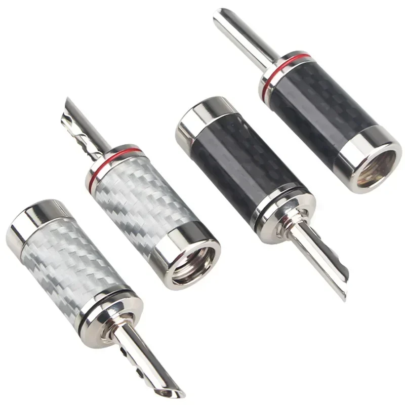 

Rhodium plated banana plug Carbon fiber audio speaker cable banana connector