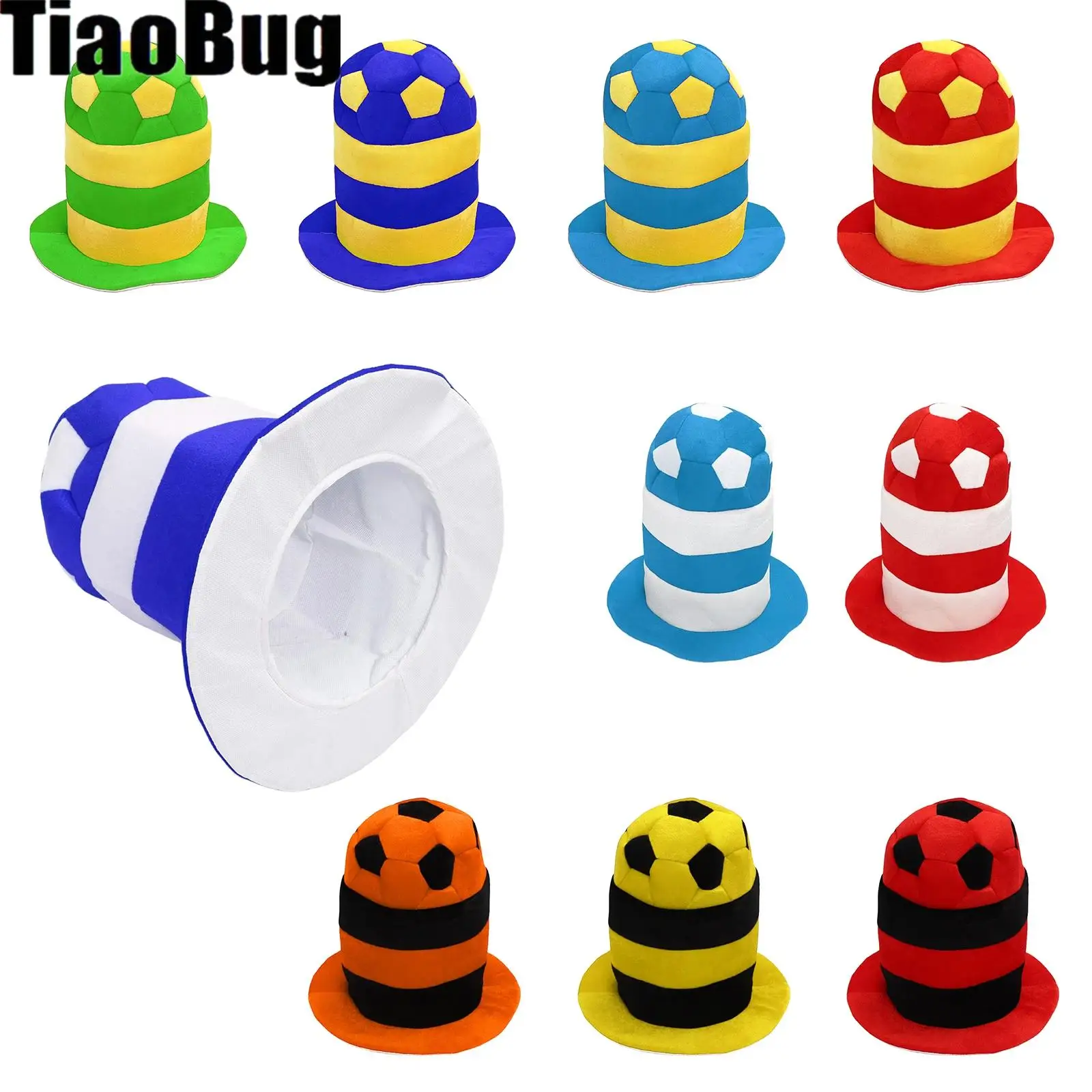 

Soccer Favors Hat Soccer Party Hat Novelty Color Block Hat for Birthday Soccer Theme Party Supplies