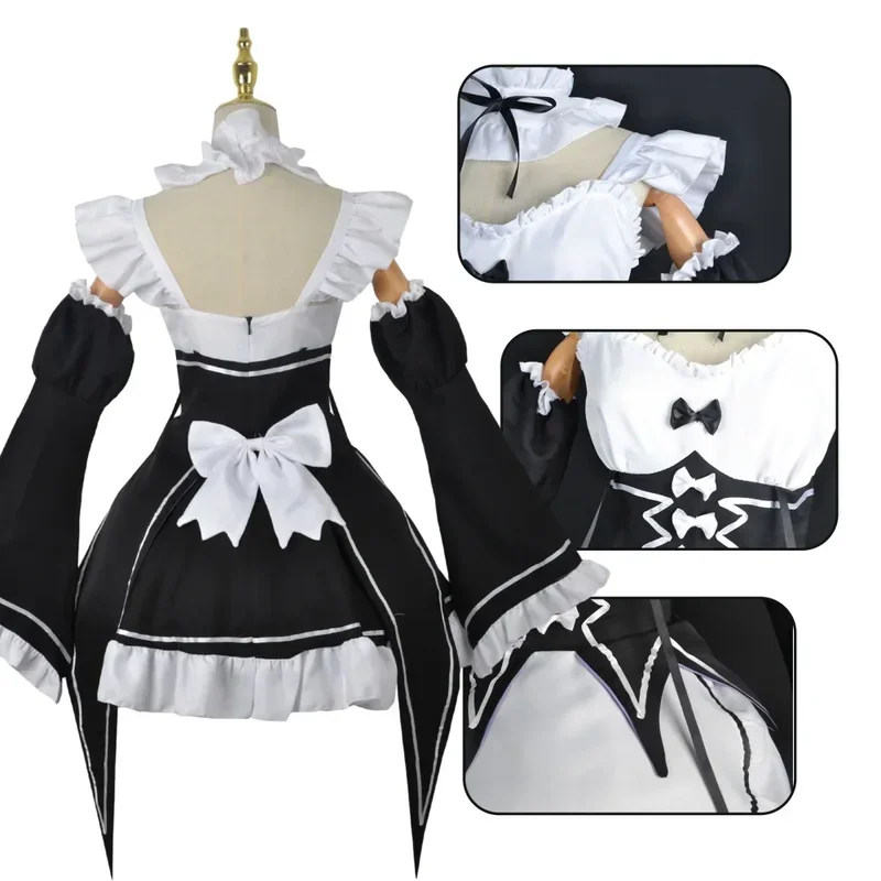 Anime Ram Rem Lolita Maid Re Life In A Different World From Zero Cosplay Costumes Wig*.1
