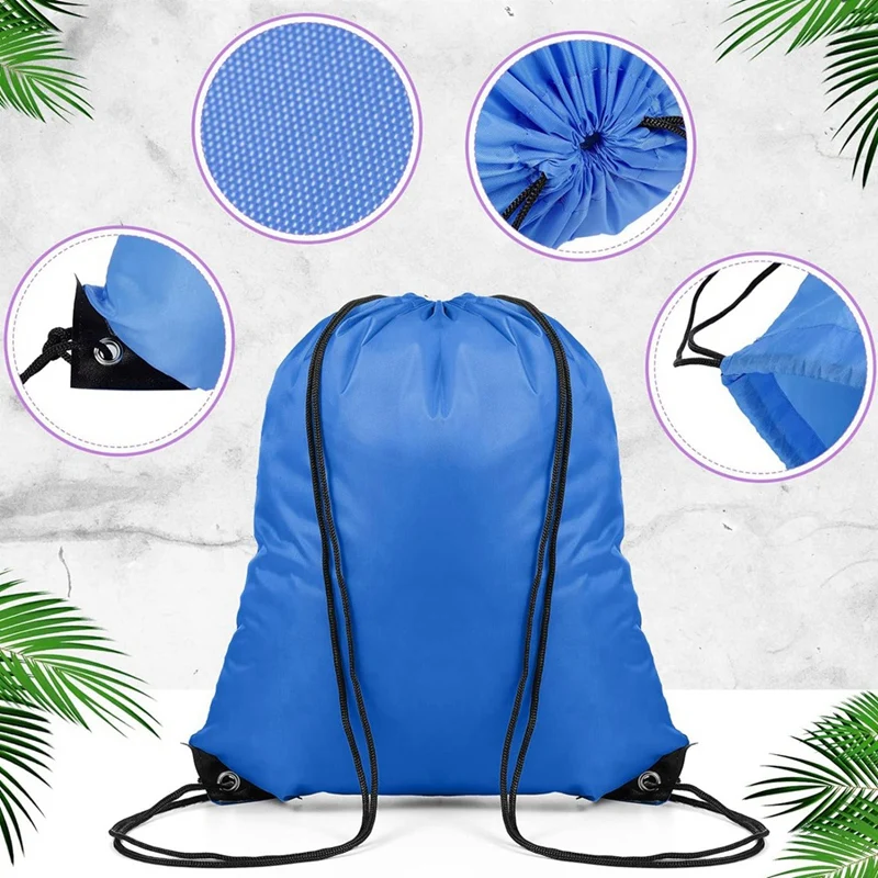 6 Stück Kordel zug Rucksack Kordel zug Sporttaschen Kordel zug Taschen Kordel zug Rucksack für Sport, Fitness, Reisen, Schwimmen