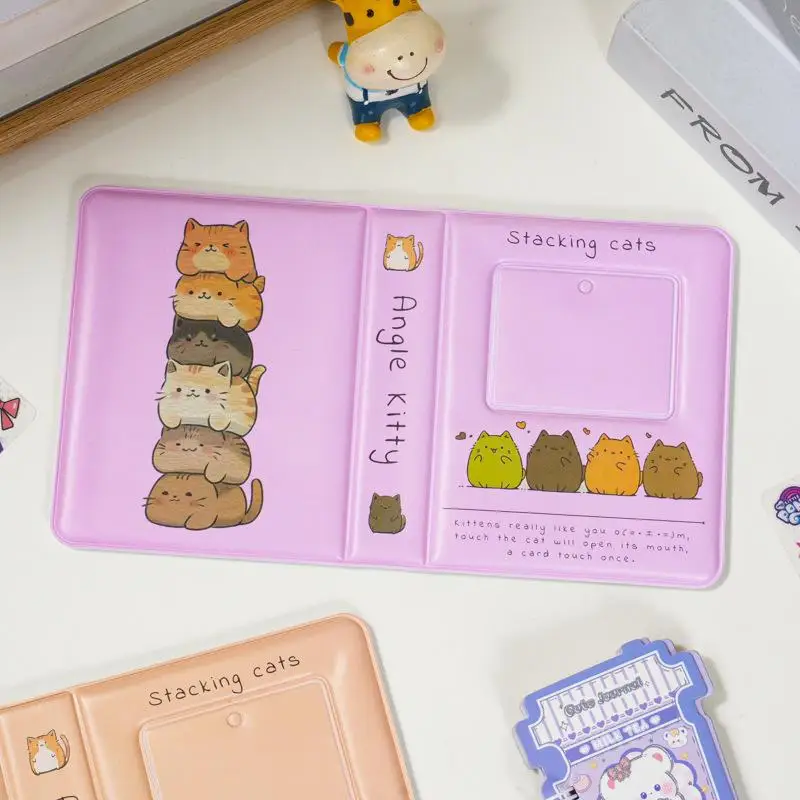 Фотоальбом с милым мультяшным котенком, 36 карманов, альбом для карточек, чехол для хранения картин Kpop, мини-переплет, именные карточки, альбомы для книг