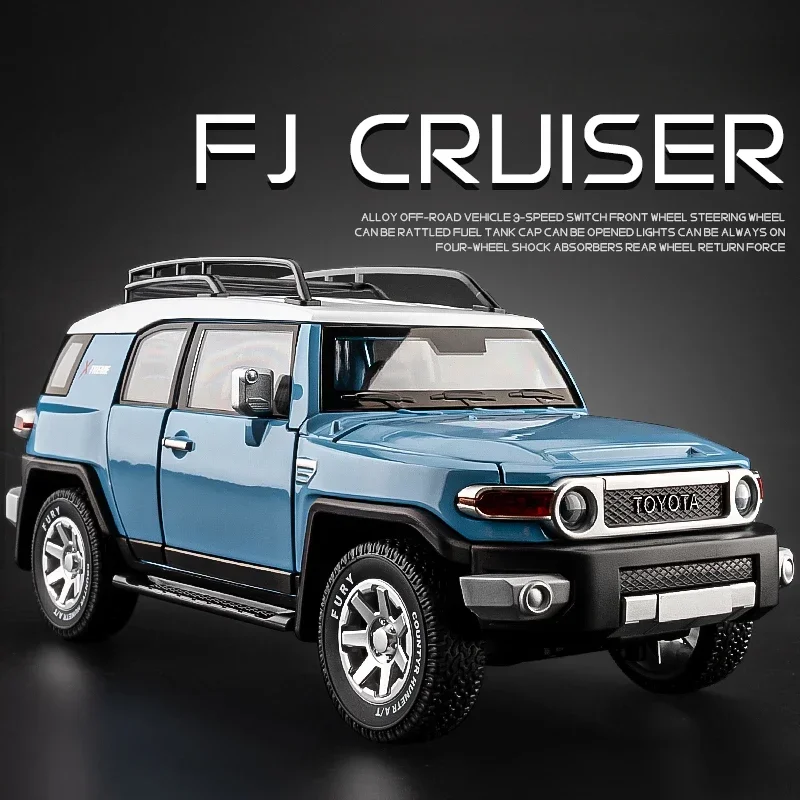 

Модель внедорожника Toyota FJ Cruiser, моделирование 1:24, литая под давлением игрушка из сплава, внедорожник, детская игрушка для мальчиков, коллекция подарков на день рождения