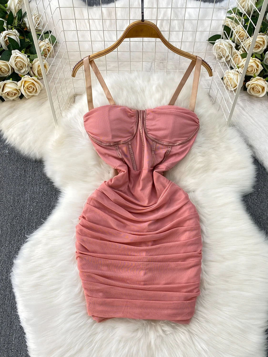 

Pure Desire Sexy Me Bal Strap Dr женская осенне-зимняя дизайнерская юбка для похудения с волокнистой талией, облегающая юбка Dr