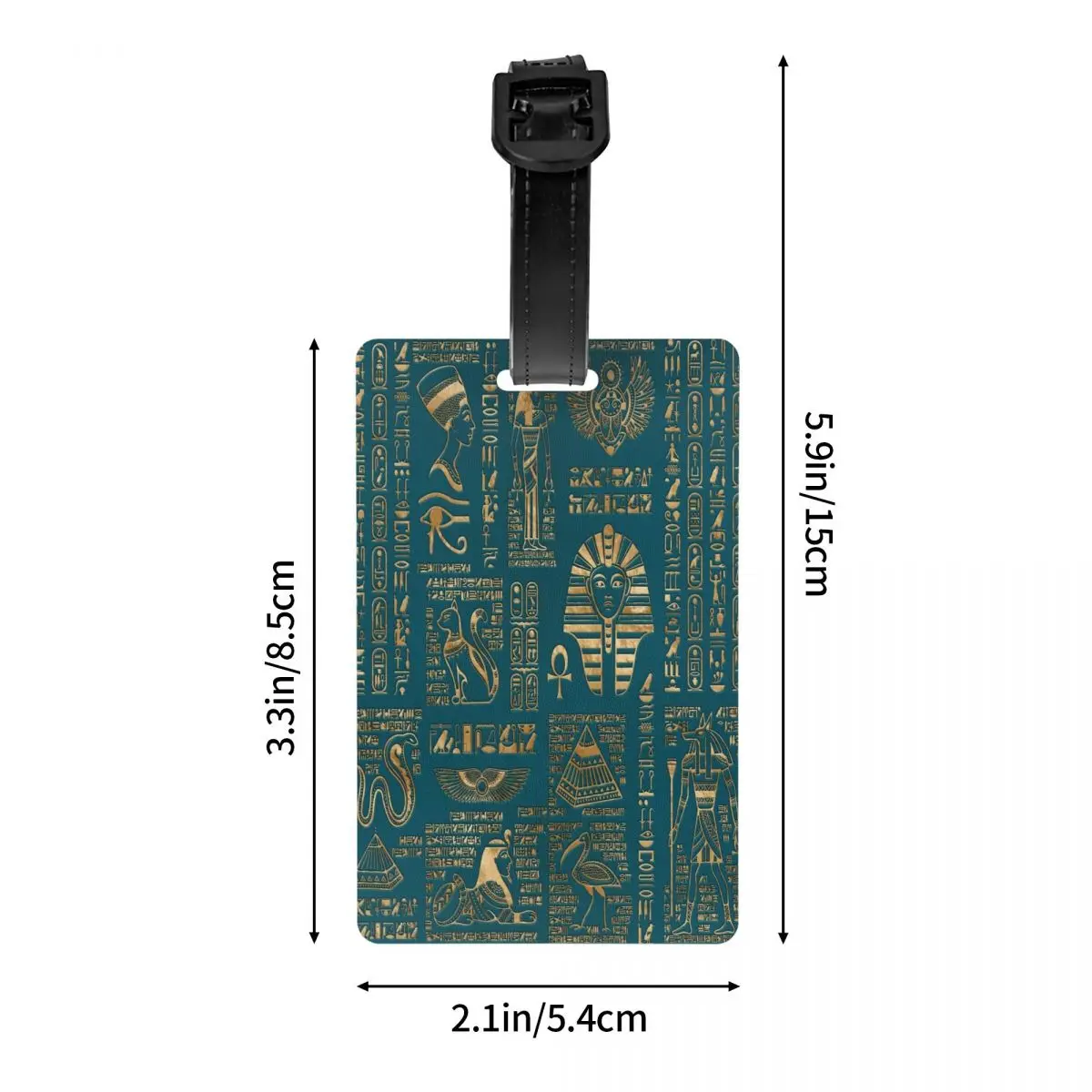 Egiziano Hieroglyphs e deity etichette per bagagli per valigie antico egitto faraone etichette per bagagli Privacy Cover nome ID Card