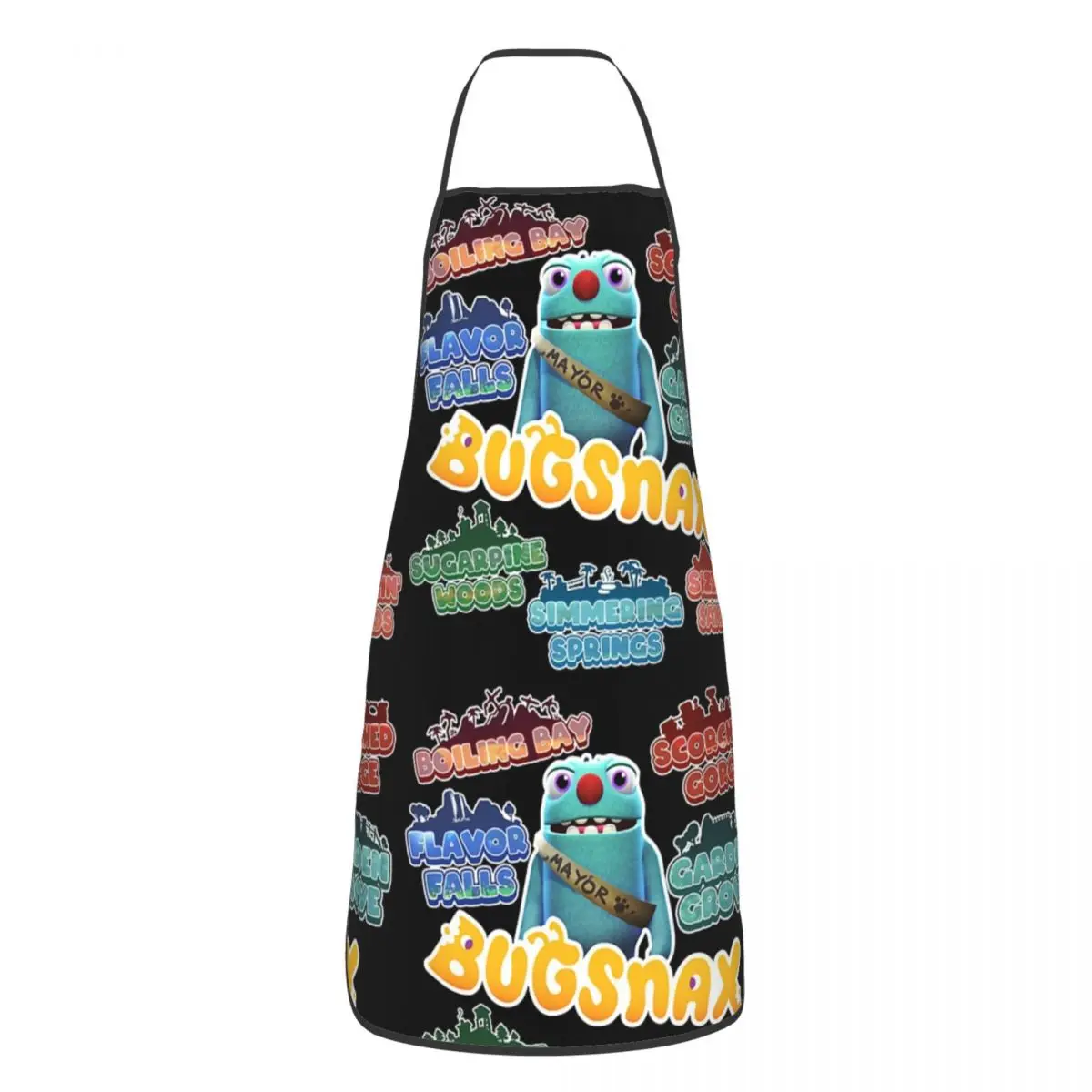 

Багзалы Bugsnax, фанатский Художественный набор, розовый фартук с насечками (1), шеф-повар, Приготовление выпечки, кухонный фартук для уборки, для женщин и мужчин