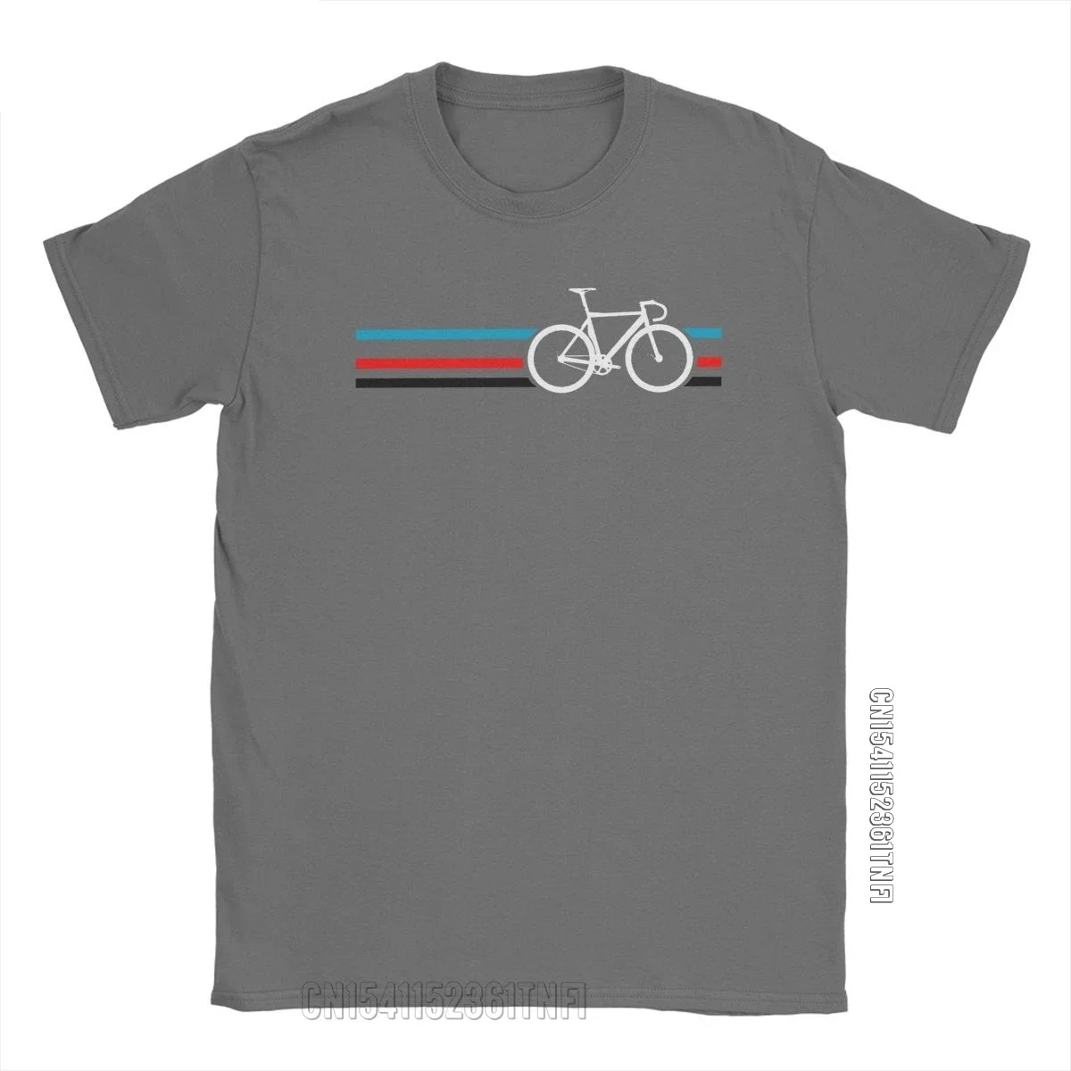 Bike Stripes Velodrome Bicycle T-Shirts Men Funny Cotton Tee Shirt Crewneck Classic Short Sleeve T Shirts Gift Idea Tops