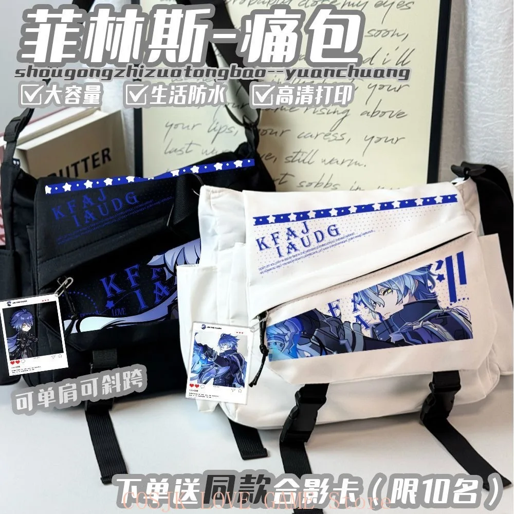 

Game Kyryll Chudomirovich Flins Genshin Impact Large Capacity Crossbody Bag Student schoolbag Commute Casual Single Shoulder Bag