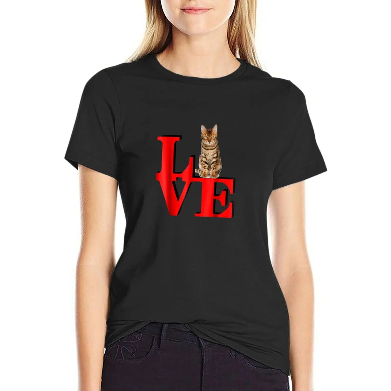 Bengal Love Park I love my Cat T-Shirt vintage clothes anime summer tops woman t shirt