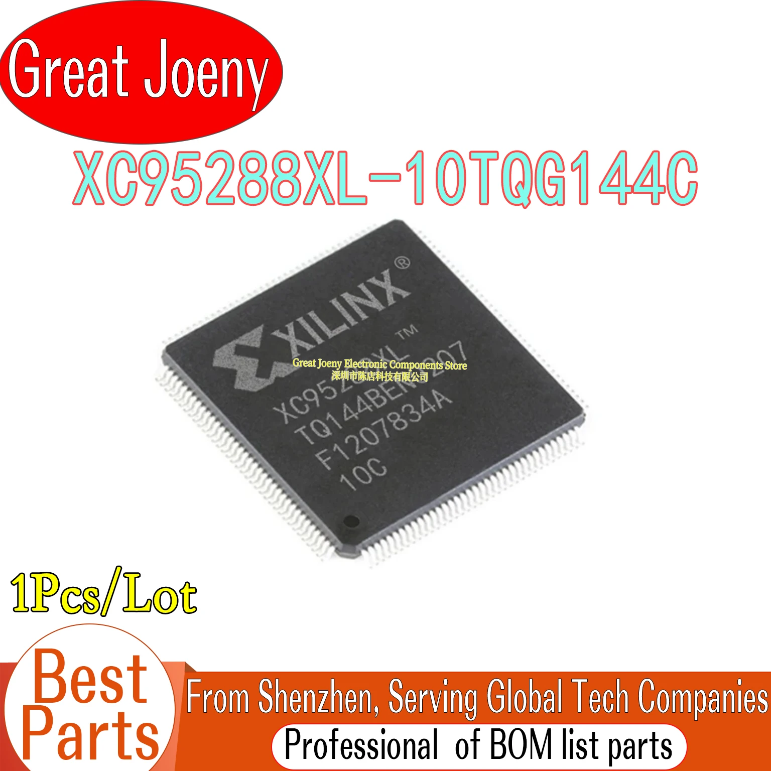 100% New Original XC95288XL-10TQG144C XC95288XL IC Chipset TQFP-144