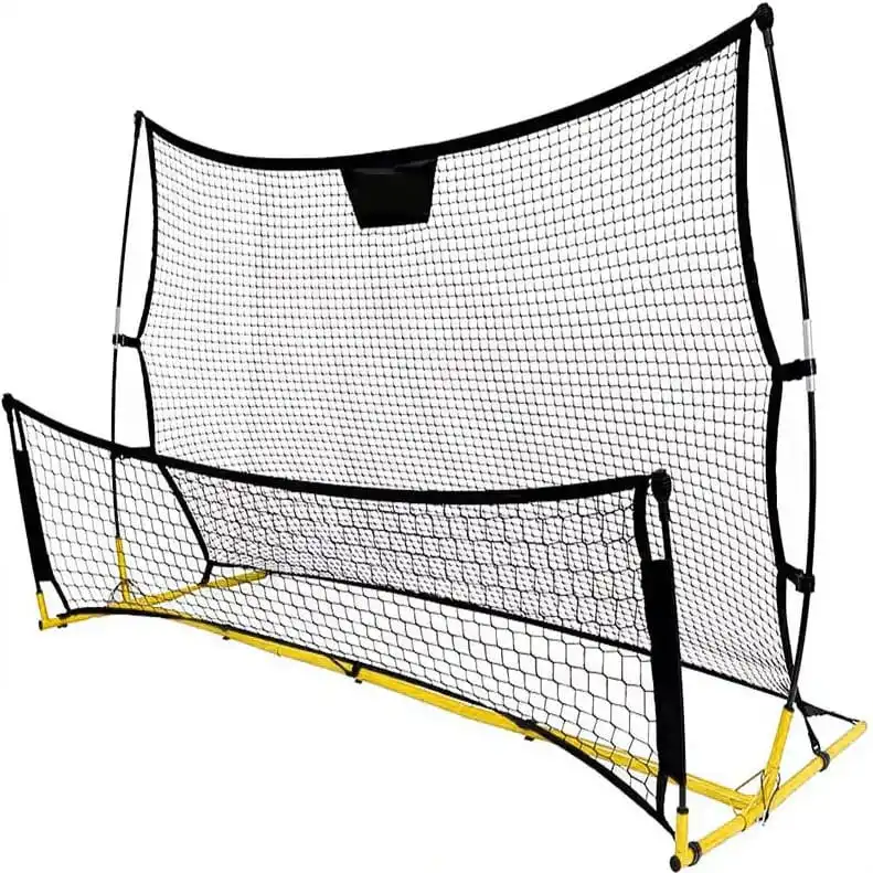 

High Quality Wholesale 2-in-1 Foldable Football Goal and Ball Training Aid Double Sided Rebound Netpromote sales