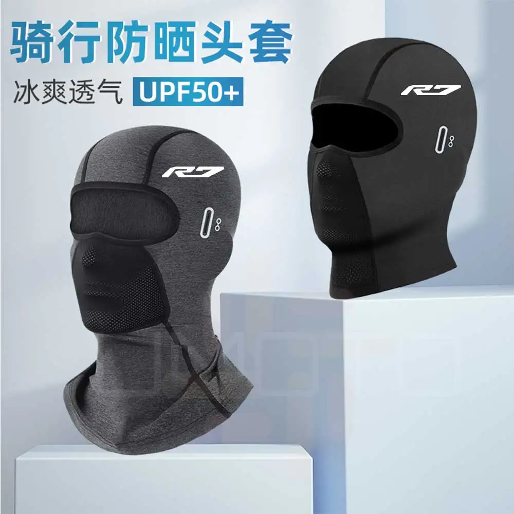 Cagoule de moto pour Yamaha R7, chapeaux de refroidissement d'été, protection solaire UV, masque facial complet de cyclisme