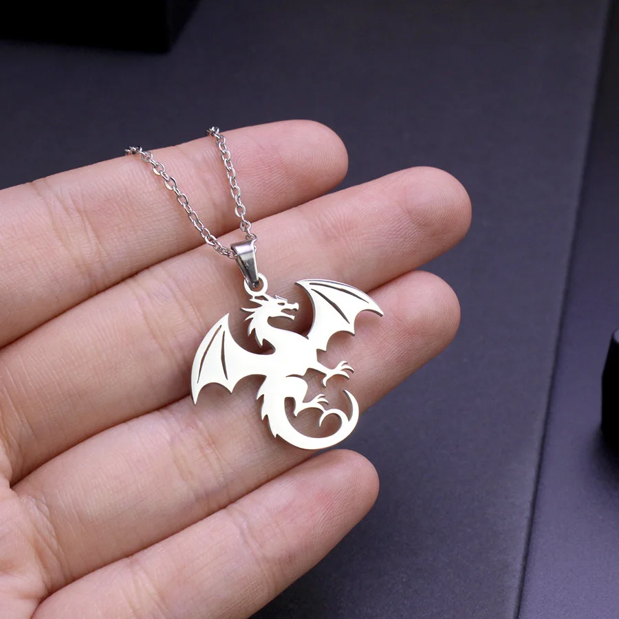 New product - non-fading stainless steel dragon pendant, titanium steel necklace, accessory for men