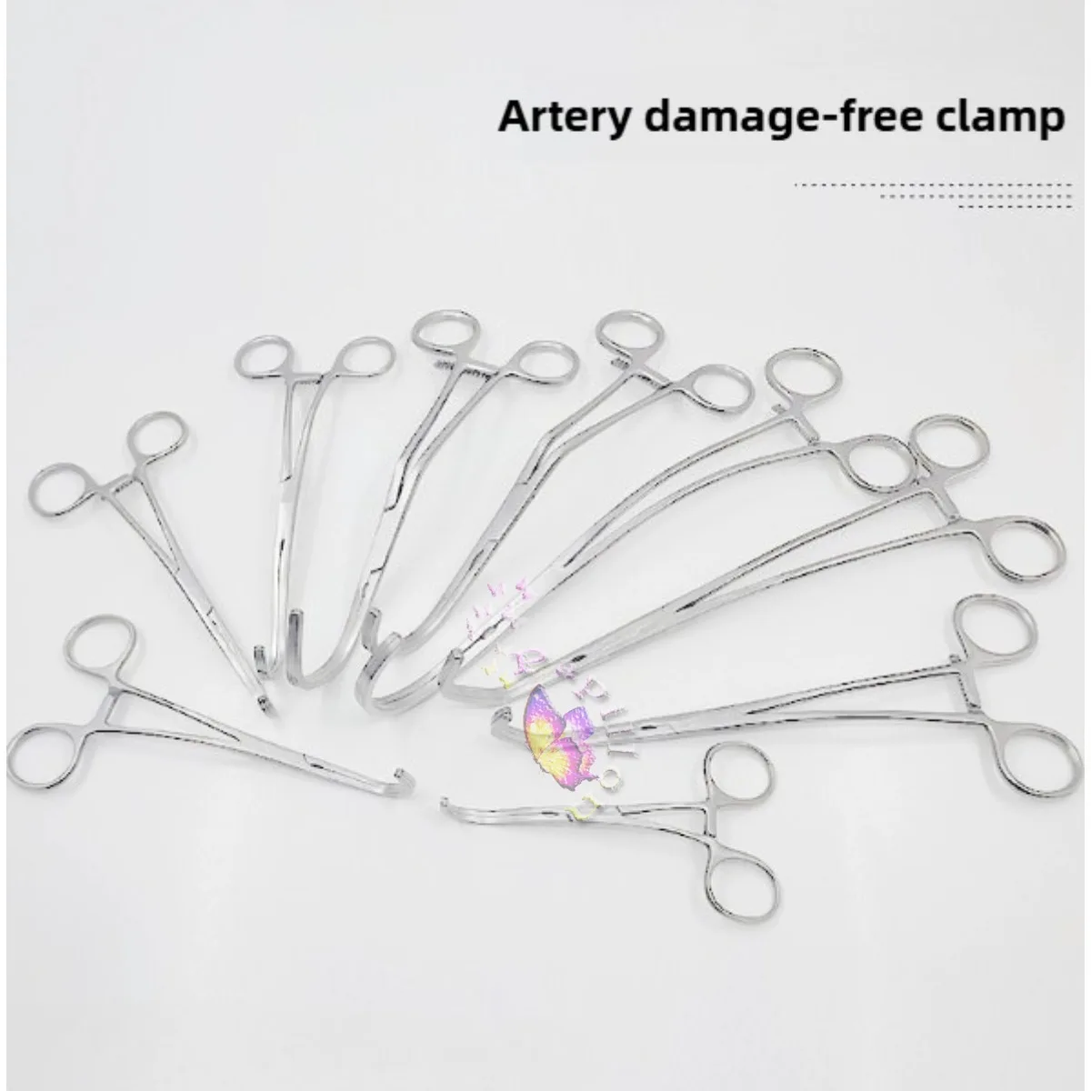 Artery Damage-free Clamp Stainless Steel Surgery Tools Arterynon-invasive Forceps Lateral Wall Forceps Microscopic Instrument