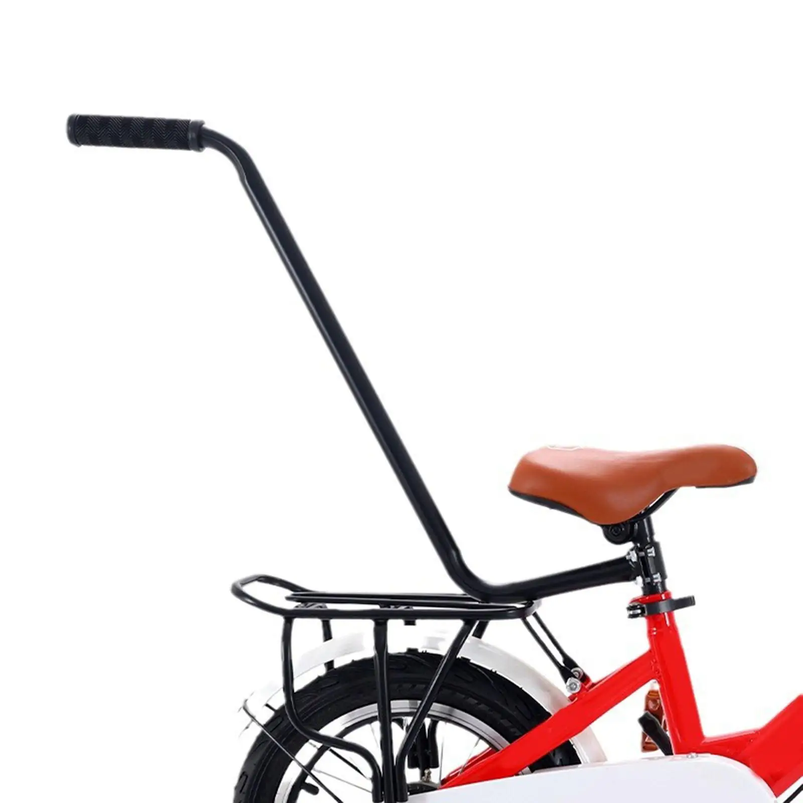 Children Bike Training Handle Steel Push Bar for Cycling Learning Assist Grip Portable Bicycle Seatpost Mount Tool