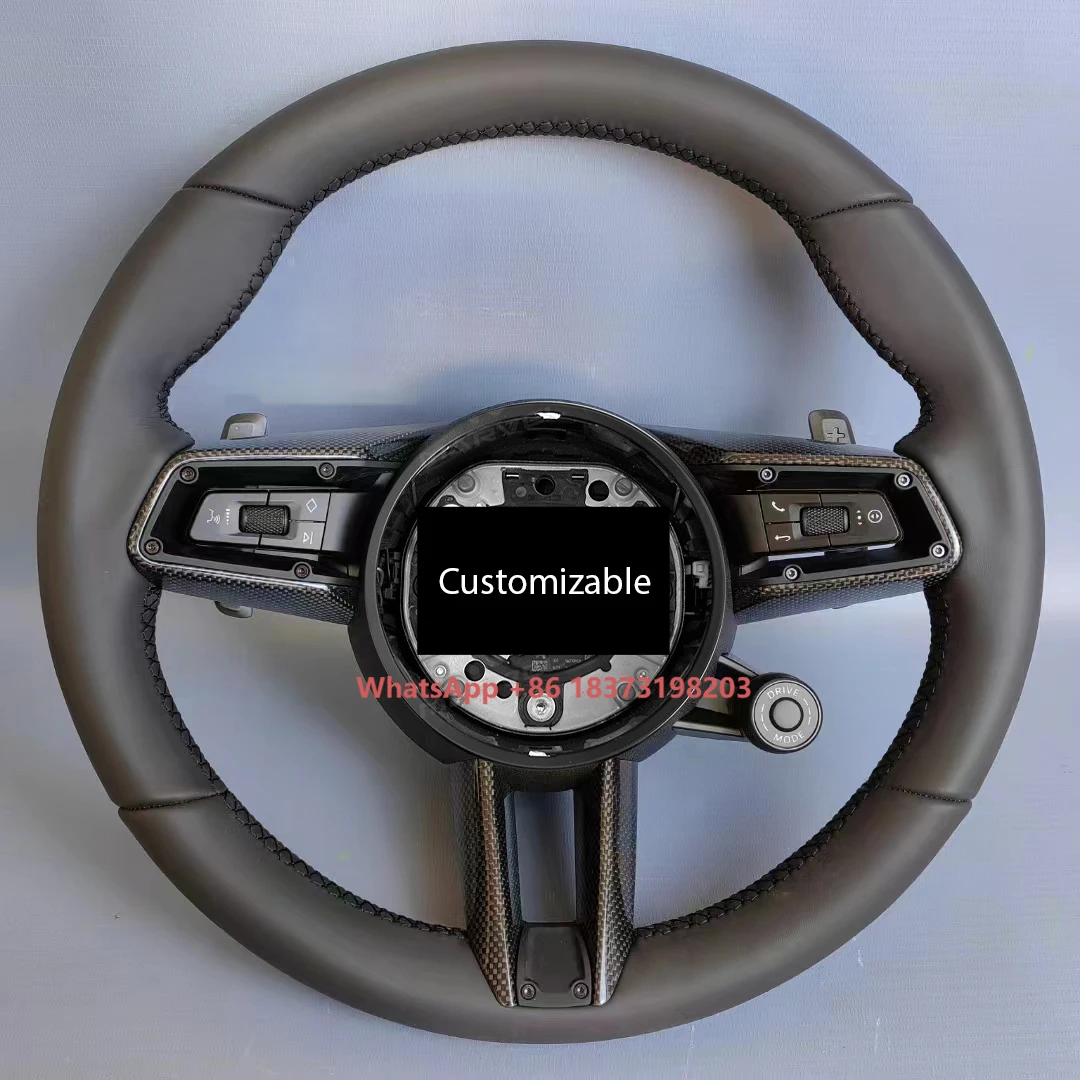 

Upgraded Full Nappa Leather Steering Wheel with Knob for Porsches Panamera Cayenne Macan Cayman Boxster 718 911 987 958 991 992
