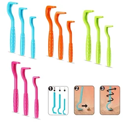 3pcs/set Pet Tick Remover Hook Plastic Flea Pull Tweezer Removal Tick Gadget Cleaning Accessaries for Dogs Cats Human