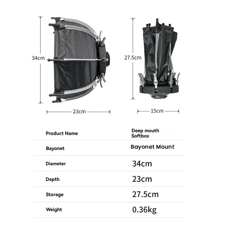 N85R-Mini Tragbare Octagon-Regenschirm-Softbox + Honeycomb Grid Outdoor-Flash-Softbox