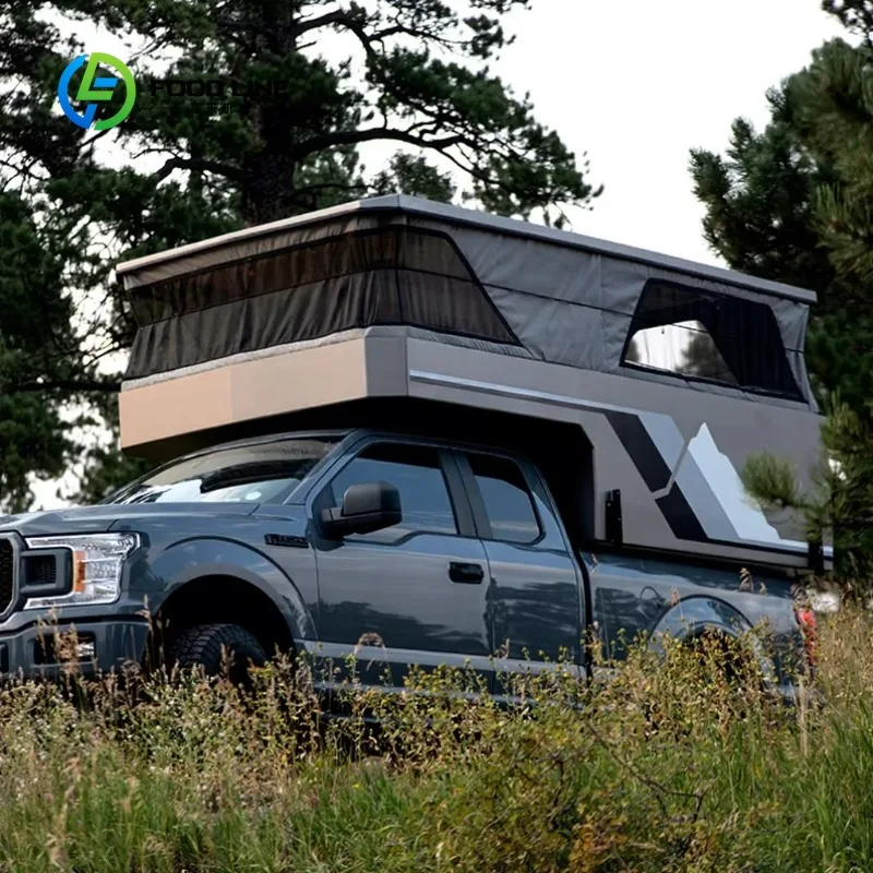 Customized Pop Up Truck Camper With Aluminum Skin And Rear Entry For Off Road Adventure Bulk Order Good Discount