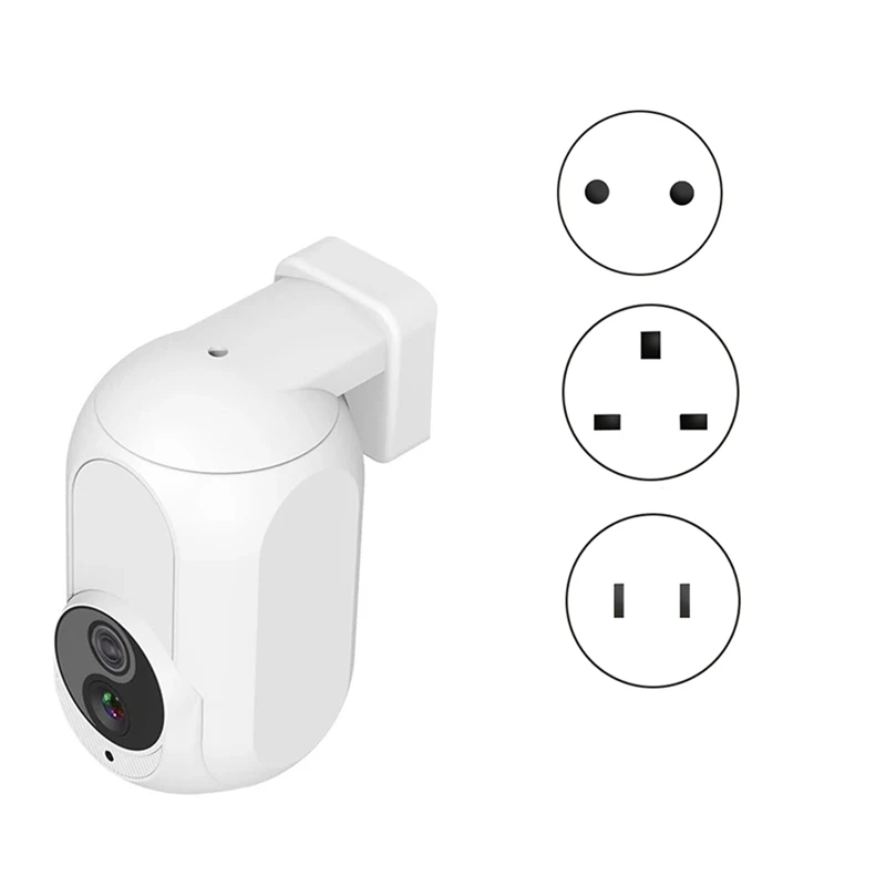 Tuya Wireless WIFI Camera 2MP IP Camera Night Vision Two Way Audio Portable Wifi Home Security Camera-EU Plug Easy Install