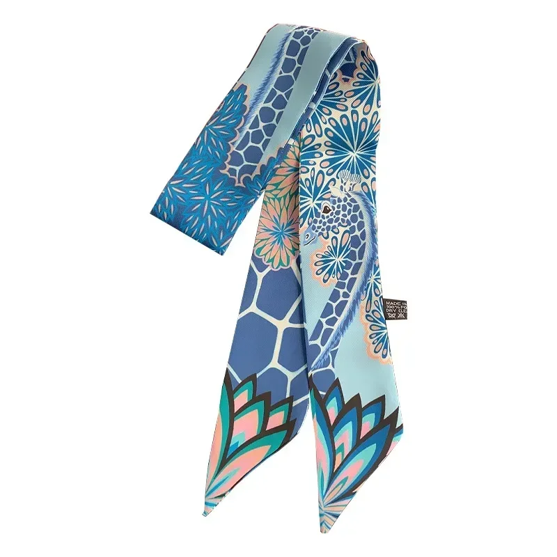 2024 Versatile Classic Giraffe Scarf For Women\'s Handle Bags Hair Band Multifunctional Use Ribbon Head Neck Scarf