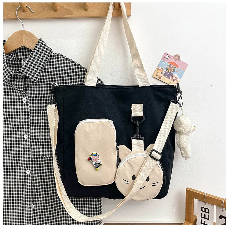 Nieuwe Japanse Stijl Harajuku Kitten Tas Meisje Hart In Schattige Bosstijl Literair Schoolmeisje Crossbody Tas Kleine Verse Tas