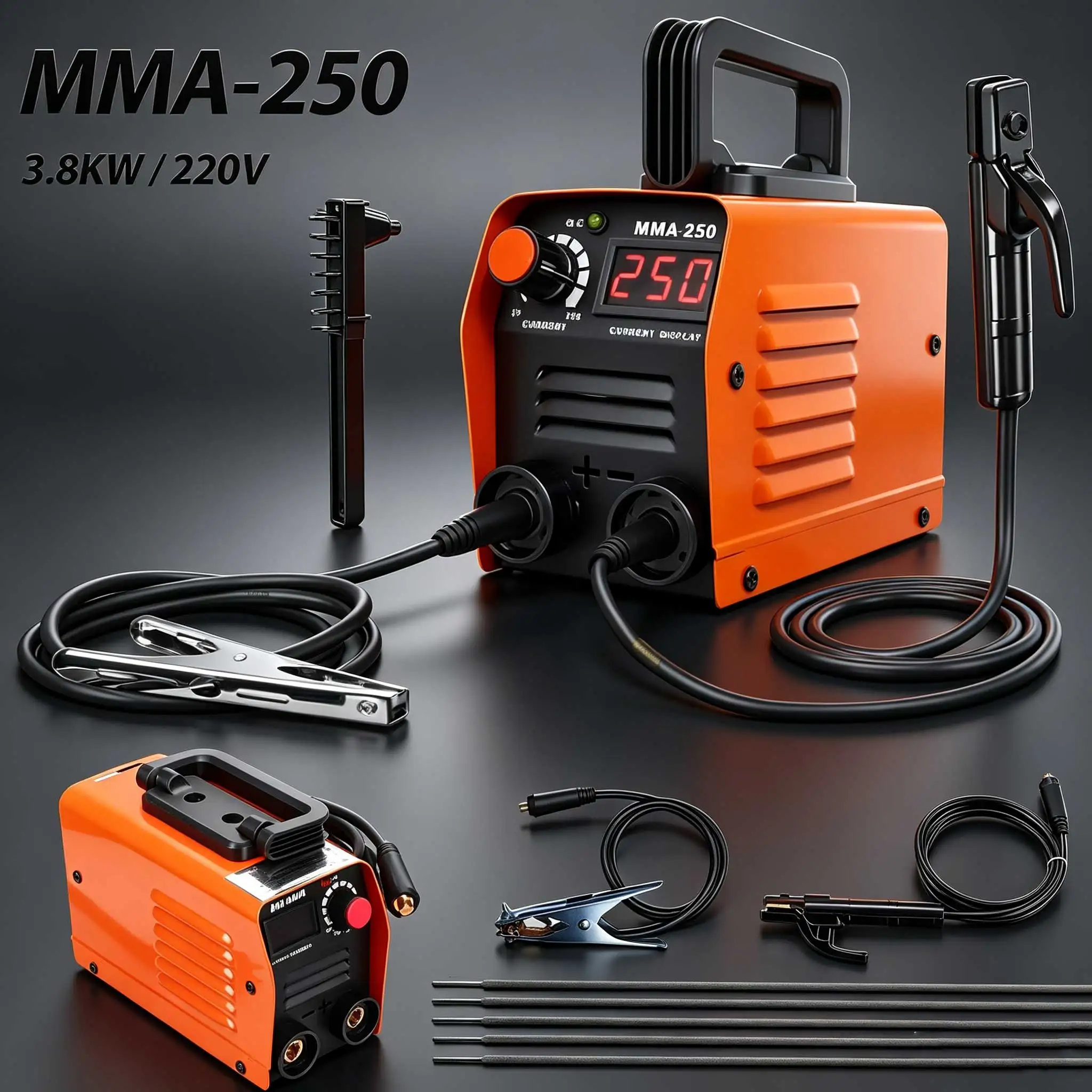 Mini ZX7 250A MMA Arc Welder Inverter Welding Machine 110V 220V Portable Electric Welder for Iron Welding Car Repair Home Use