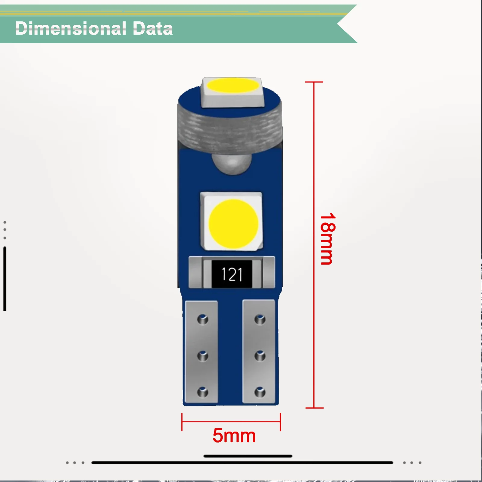 10Pcs T5 3SMD Led Bulb W3W W1.2W Led Canbus Car Interior Lights Dashboard Warming Indicator Wedge Auto Instrument Lamp 12V image 5