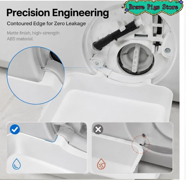 1 Washing Machine Drain Water Collection Tray, No Overflow, Lint Filter and Foreign Object Collection Drip Tray, Clean Laundry R