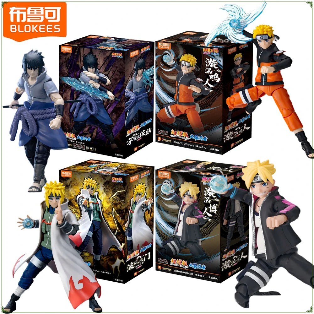

New BLOKEES Genuine Naruto Champion Class Action Figures Cute Surprise Collectible Characters Movable Model Toys Birthday Gifts