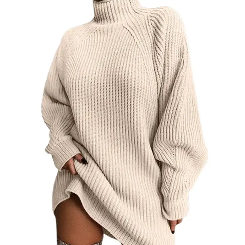 

Oversized Turtleneck Sweater Long Batwing Sleeve Turtleneck Sweater Women Warm Winter Women Pullover Knit Sweater Tops