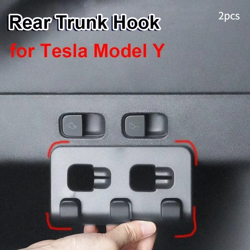 2pcs Storage Holder Bag Umbrella Water Bottles Trunk Grocery Bag Hook Hanger Car Accessories