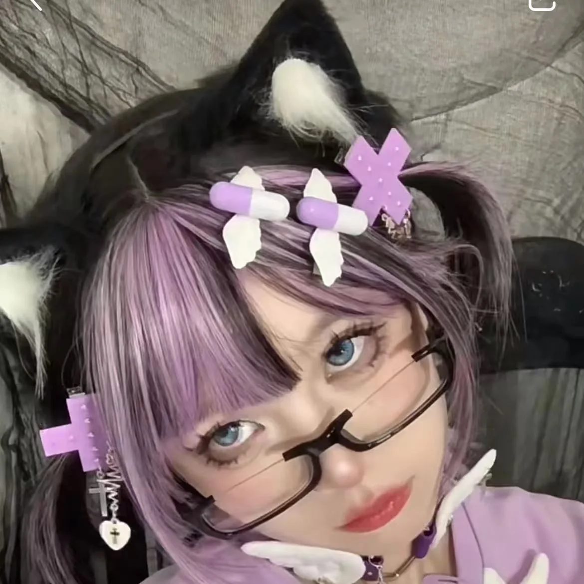 Gothic Lolita Hair Clips Y2K Girl Harajuku Women Medicine Pill Wing Pins Punk Hairpin Headdress Angel Syringe Aid Pin Hairgrips