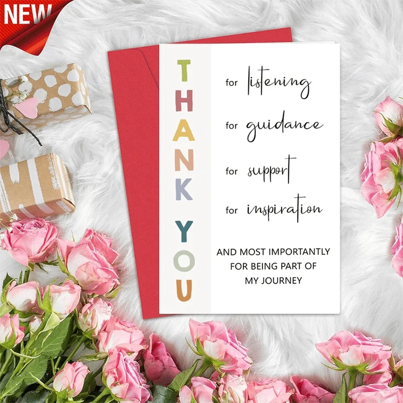 

Thank You Greeting Card, Appreciation Card for Mentor Teacher Friend, Gratitude Card for Listening Guidance Sup