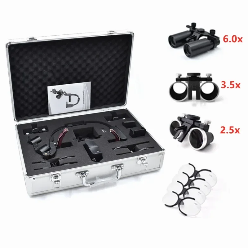 OEM 6.0X/2.5X/3.5X/ Dentalss Headlamp Medical Loupes Magnifier Wireless Surgical Headlight  For Operation Factory Supplier