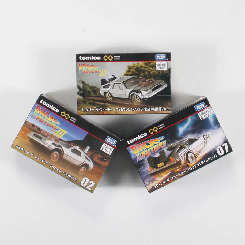 Tomica Premium Unlimited DeLorean Time Machine 1/64 Diecast Car Back to the Future Collectible Kids Toy