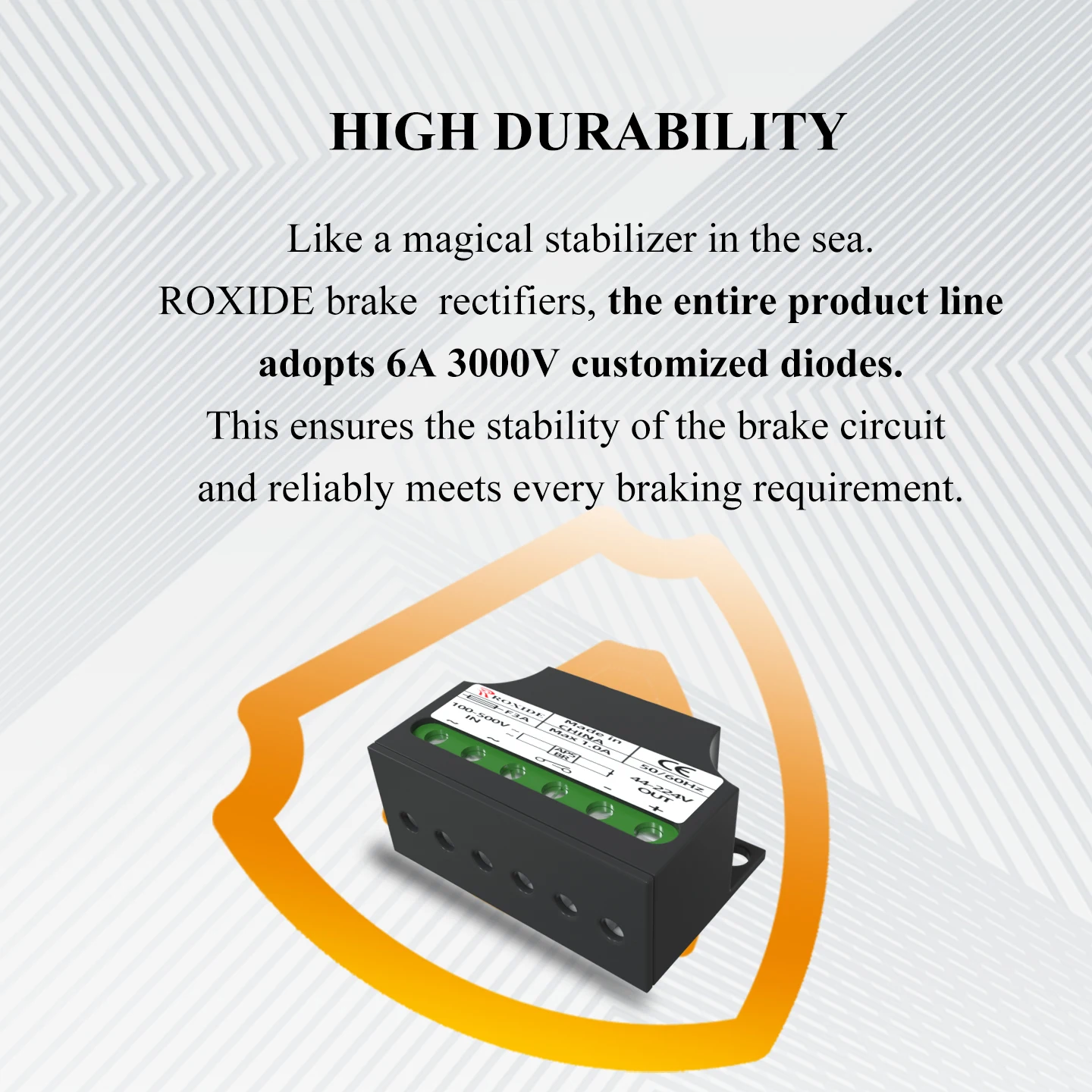 AP5BR Brake Rectifier F3A 500V 2A Input: AC100-500V Output: DC44-224V