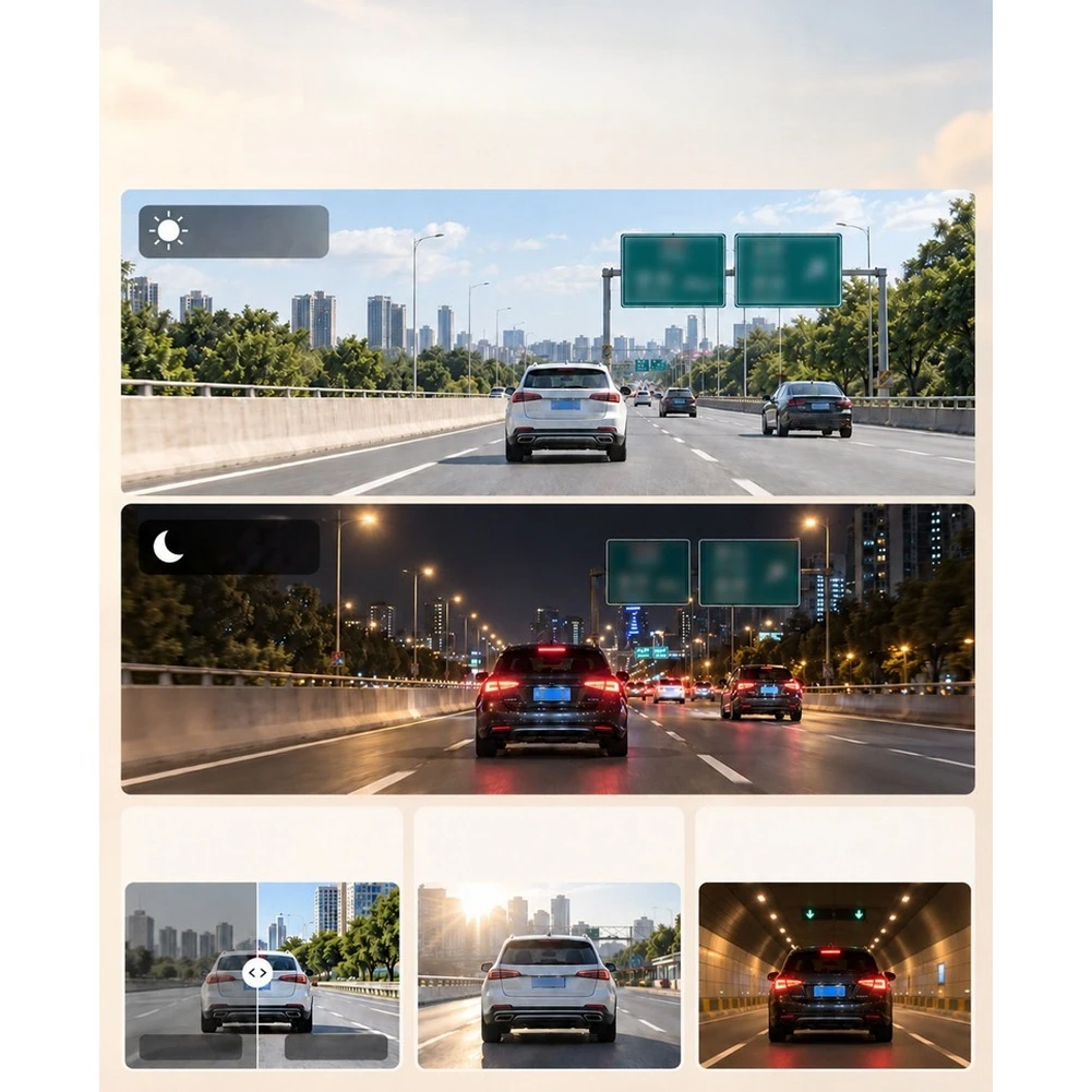 AHD Car 360 Panorama Camera Kit with 203 Degree Lens for For starlight Low Light Vision 1080P 720P Resolution Switchable Output