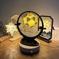 LED Night Light USB Plug Inlight And Shadow Paper Carving Lamp Diy Handmade Creative Night Light Birthday Gift