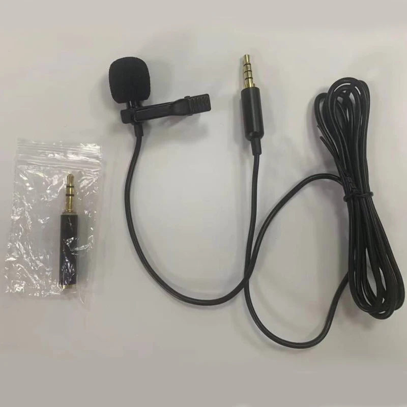 Andoer 1.45m Mini Portable Microphone Condenser Clip-on Lapel Lavalier Mic Wired Mikrofo/Microfon for Phone for Laptop