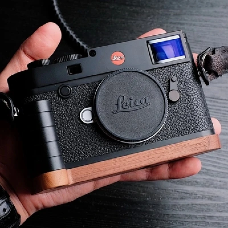 

For LeicaM10 M10 Digital Camer Woodiness grain Vertical L Type Bracket Tripod Quick Release Plate Base Grip Handle
