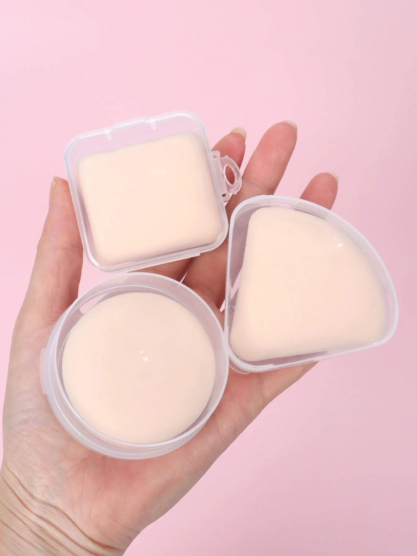 Super Soft Cloud Puff with Box Round Square Makeup Sponge Puff Dry Wet Dual Use Liquid Foundation Powder Cosmetics Makeup Tool