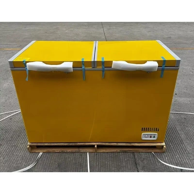 for 420L Double-Door Ice Chest Cooler Refrigerators Deep Freezers Refrigeration Equipment HOME Dormitory Commercial