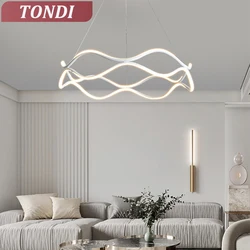 Lampadario a Led nordico per soggiorno sala da pranzo lampadario a soffitto irregolare illuminazione illuminazione per interni decorazione Lustre