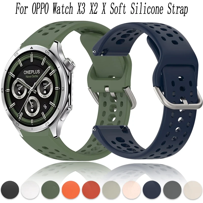22 mm Silikonarmband für Oneplus Watch 3 46 mm/2/2R/Lite OPPO Watch S/X3/X2/X Sportarmband für Amazfit Bip 6-5/Active Max Belt