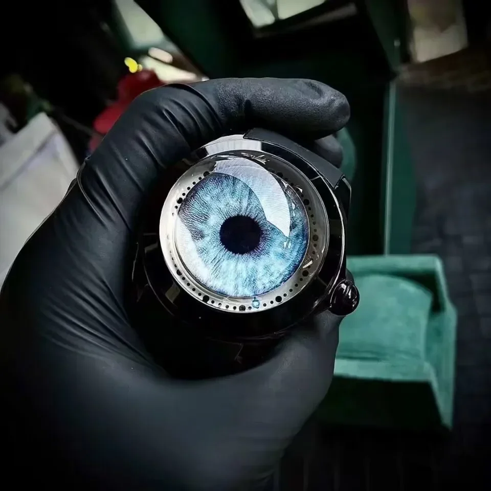Eye in The Sky 3D Bubble Men\'s Watch Vampire Imported Movement Clown Mechanical Watches