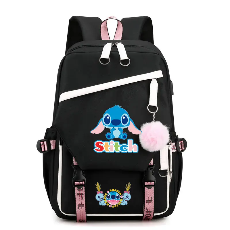 MINISO Stitch plecak dla dzieci Cartoon Stitch drukuj piórnik do przedszkola chłopiec dziewczyna torba na ramię tornister dla dzieci prezent