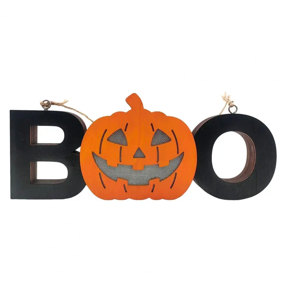 

Wooden Pumpkin Lamp Spooky Halloween Pumpkin Light Decoration for Indoor Outdoor Use Wooden Smiling Pumpkin for Halloween